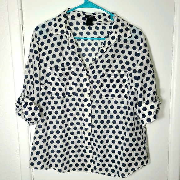 Ann Taylor Tops - Ann Taylor polka dot top